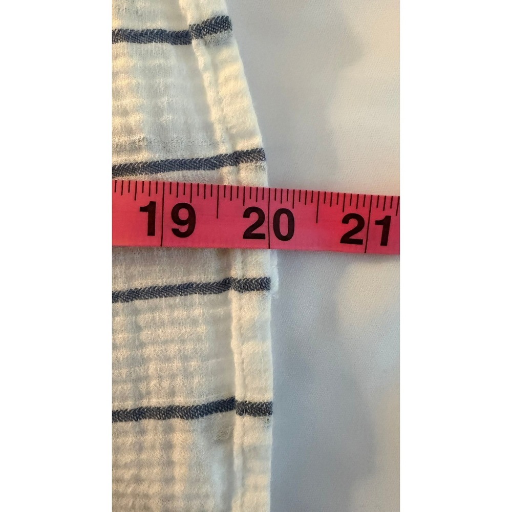 J.Crew Puff-Sleeve Top in Sheer Cotton Gauze Blue XS - Picture 9 of 9